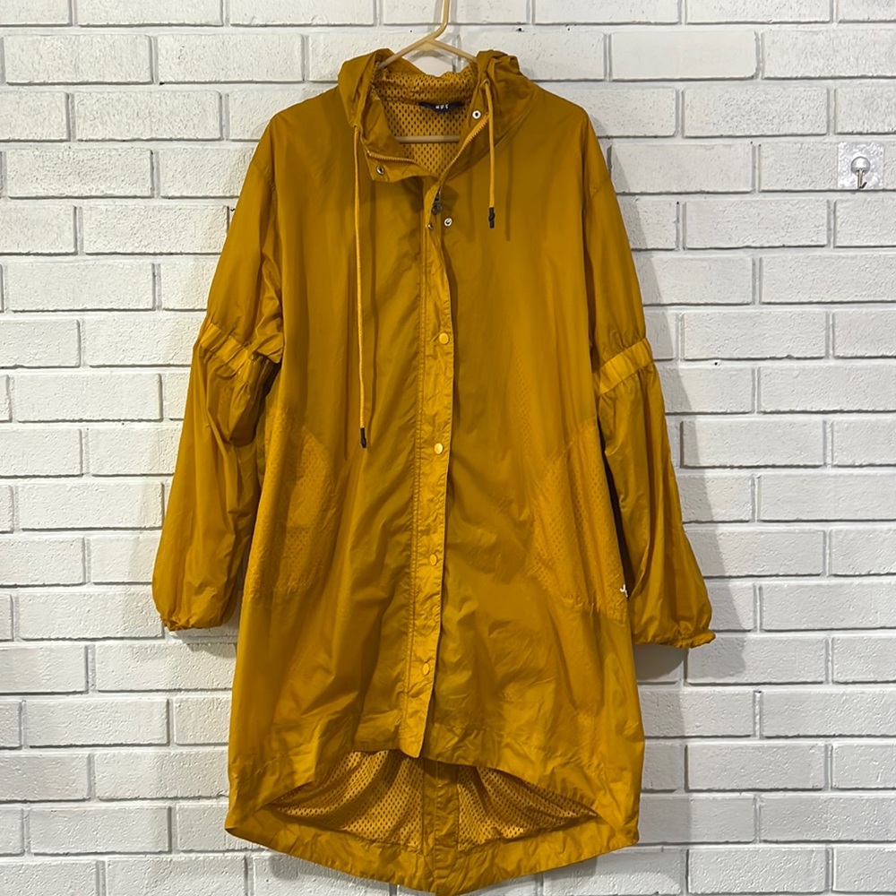 JoyLab Mustard Yellow Long Wind Breaker
